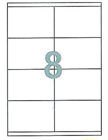 Fleks ετικέτ. αυτοκόλ. λευκές 105x74,1mm 8/φ 100φ Α4