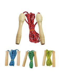 Σχοινάκι σε 4 χρώματα, 2,4μ. με ξύλινες λαβές