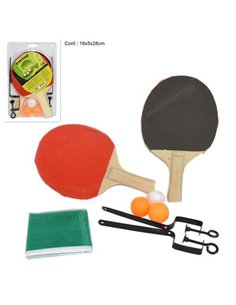Σετ 2 ρακέτες πινγκ-πόνγκ με 3 μπαλάκια και φιλέ