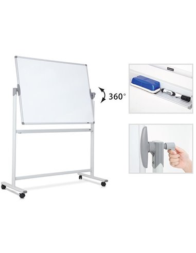 Comix πίνακας μαγνητικός διπλός 90x120εκ. με βάση