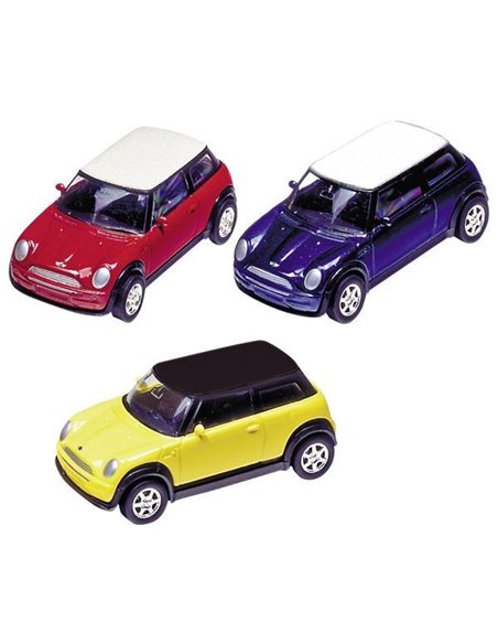 Goki αυτοκινητάκια μεταλλικά "Mini Cooper 2001" 7εκ. σε 3 χρώματα