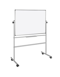 Πίνακας λευκός μαγνητικός διπλός τροχήλατος 90x120εκ.