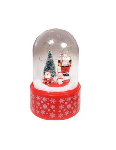Χριστουγεννιάτικη χιονόμπαλα με φώς, μουσική και κίνηση 15x23εκ.