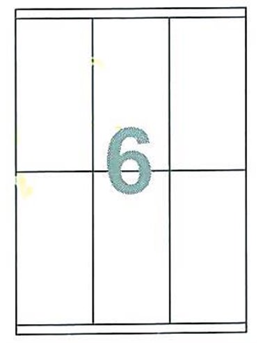 Fleks ετικέτ. αυτοκόλ. λευκές 70x147mm 6/φ 100φ Α4