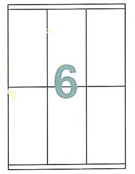 Fleks ετικέτ. αυτοκόλ. λευκές 70x147mm 6/φ 100φ Α4