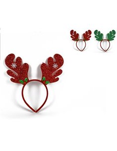 Χριστουγεννιάτικη στέκα τάρανδος σε δύο χρώματα. Y24x23εκ.