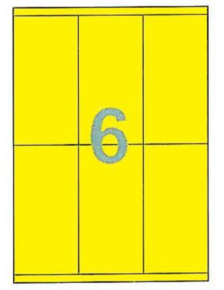 Fleks ετικέτ. αυτοκόλ. κίτρινες 70x147mm 6/φ 25φ Α4