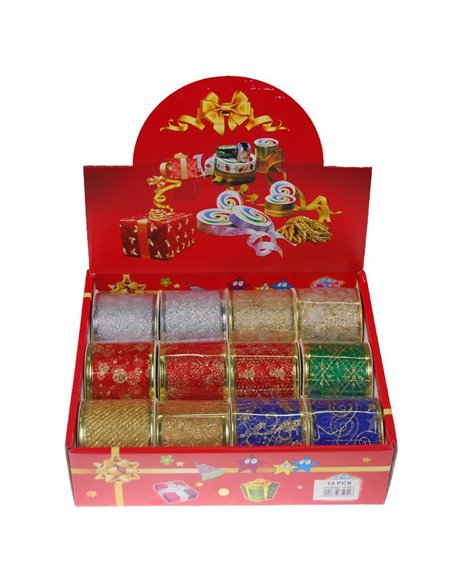 Κορδέλες χριστουγεννιάτικες 6 εκ. x 2.7μ.  6 σχέδια