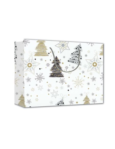 Next χάρτινη τσάντα Χριστουγέννων έλατα Υ40x46x14εκ.