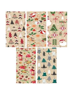 Χαρτί περιτυλίγματος ρολό 70x200εκ. "Mix Christmas 5" (P2_KRAFT_GW_4)