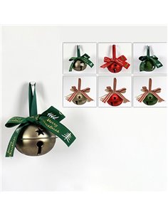 Χριστουγεννιάτικα μεταλλικά στολίδια "καμπανάκια". σε 3 χρώματα Υ6εκ.