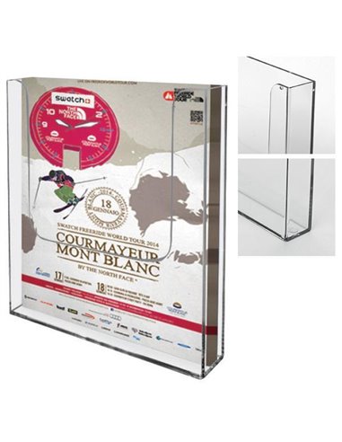 Σταντ ακρυλικό τοίχου για έντυπα 1/3 Α4 112x40x165χιλ.