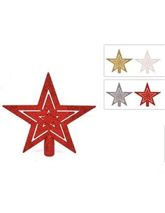 Κορυφή δέντρου αστέρι κοκτέηλ 4 χρωμ. Y18x5x18,5εκ.