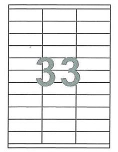 Fleks ετικέτ. αυτοκόλ. λευκές 70x25.4mm 33/φ 100φ Α4