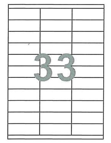 Fleks ετικέτ. αυτοκόλ. λευκές 70x25.4mm 33/φ 100φ Α4