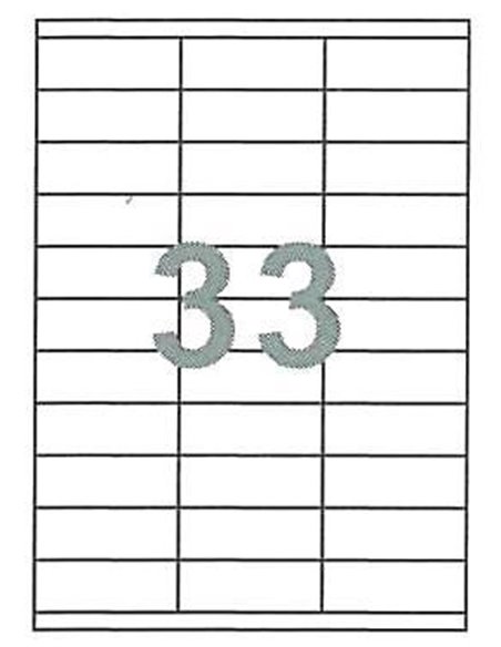 Fleks ετικέτ. αυτοκόλ. λευκές 70x25.4mm 33/φ 100φ Α4