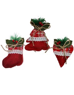 Χριστουγεννιάτικο στολίδια σε 3 σχέδια Υ12,5εκ.