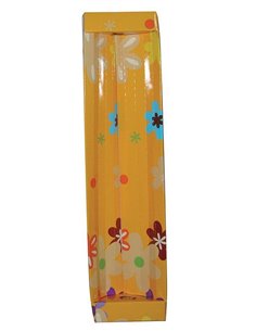 Next μικρό κουτί λαμπάδας "πορτοκαλί ανθάκια" 32εκ.