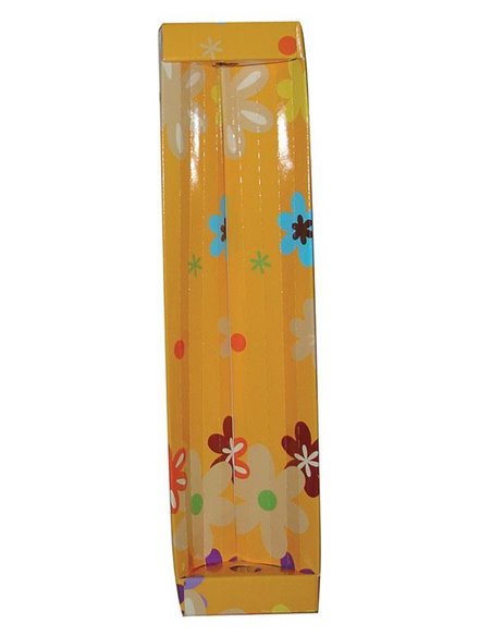 Next μικρό κουτί λαμπάδας "πορτοκαλί ανθάκια" 32εκ.