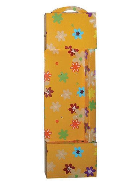 Next μεγάλο κουτί λαμπάδας "πορτοκαλί ανθάκια" 56εκ.