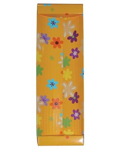 Next μεσαίο κουτί λαμπάδας "πορτοκαλί ανθάκια" 45εκ.