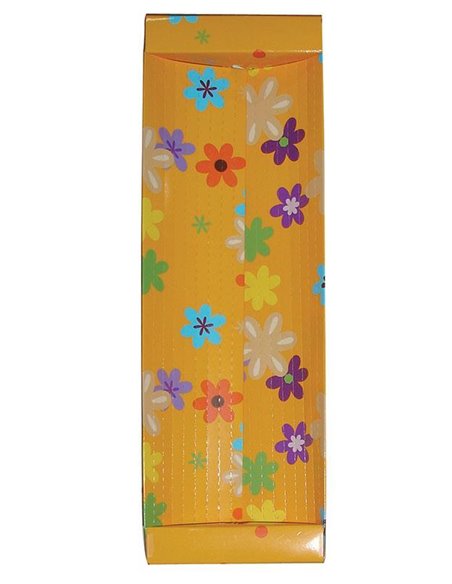 Next μεσαίο κουτί λαμπάδας "πορτοκαλί ανθάκια" 45εκ.