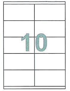 Fleks ετικέτ. αυτοκόλ. λευκές 105x57mm 10/φ 100φ Α4