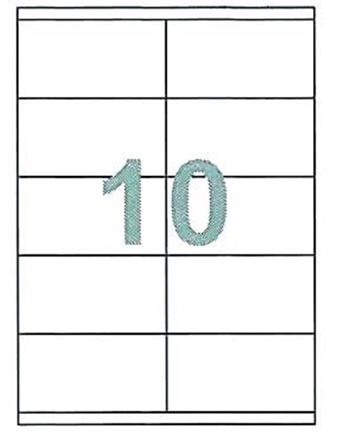 Fleks ετικέτ. αυτοκόλ. λευκές 105x57mm 10/φ 100φ Α4