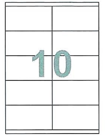 Fleks ετικέτ. αυτοκόλ. λευκές 105x57mm 10/φ 100φ Α4