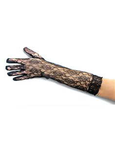 Γάντια μακρυά δαντελωτά μαύρα