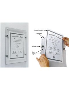 Επιτοίχια κορνίζα εντύπων ακρυλική Α4 27x35.7εκ.