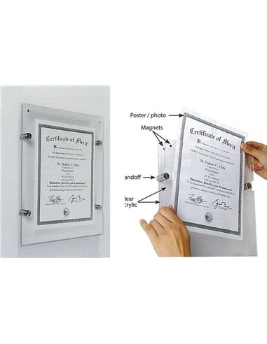 Επιτοίχια κορνίζα εντύπων ακρυλική Α4 27x35.7εκ.