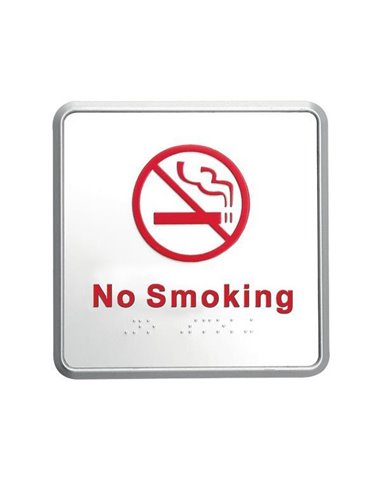 Πινακίδα απαγορεύεται το κάπνισμα "No smoking" 12,7x12,7εκ.