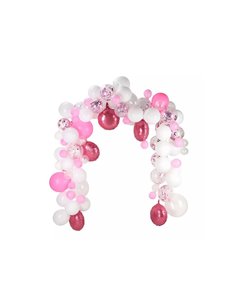 Διακοσμητικό σετ μπαλονιών ροζ 122τεμαχίων