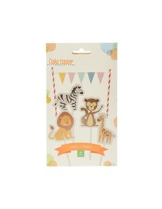 Διακοσμητικό σετ τούρτας ζώα της ζούγκλας