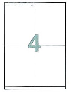 Fleks ετικέτ. αυτοκόλ. λευκές 105x148,1mm 4/φ 100φ Α4