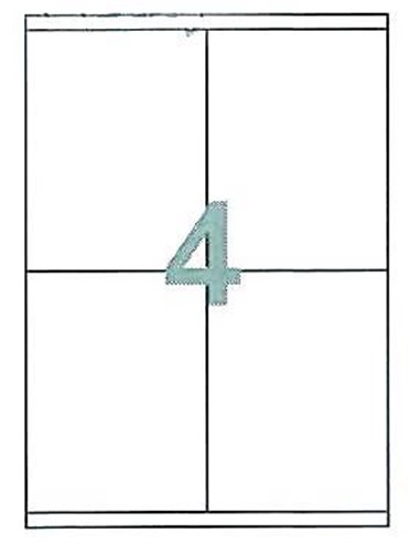 Fleks ετικέτ. αυτοκόλ. λευκές 105x148,1mm 4/φ 100φ Α4