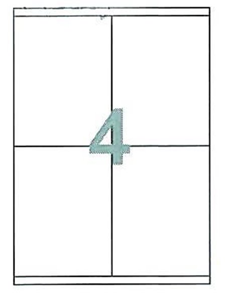 Fleks ετικέτ. αυτοκόλ. λευκές 105x148,1mm 4/φ 100φ Α4