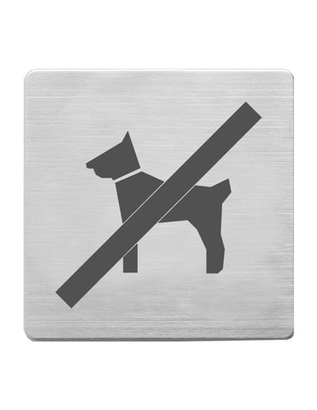 Alco πινακίδα inox απαγορεύεται η είσοδος σε ζώα