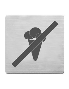 Alco πινακίδα inox απαγορεύεται το φάγητο