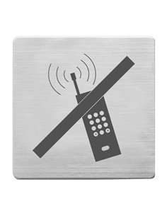 Alco πινακίδα inox απαγορεύεται η χρήση κινητού