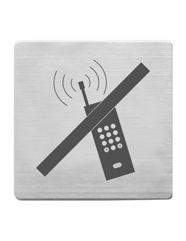 Alco πινακίδα inox απαγορεύεται η χρήση κινητού