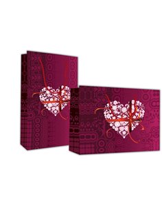 Next χάρτινη τσάντα Ροζ καρδιά με κορδέλα Υ24x23x10