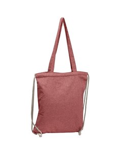 Τσάντα από ανακυκλωμένο βαμβάκι με μακρύ χερούλι και ιμάντες πλάτης κόκκινη Υ42x37,5x3εκ.