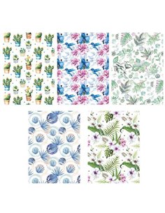 Χαρτί περιτυλίγματος ρολό 70x100εκ. "εξωτικά λουλούδια" (P1 _OG_183)