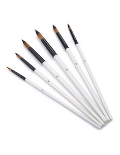 Σετ 6 πινέλα με συνθετική τρίχα σε blister