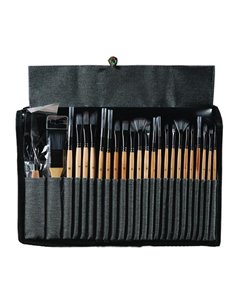 Σετ 24 πινέλα με συνθετική τρίχα σε θήκη