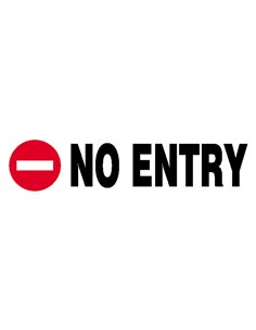 Next επιγραφή αυτοκόλλητο "No entry" 7x22εκ.