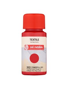 Talens χρώμα textile 3023 powerful red 50ml