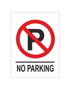 Next επιγραφή αυτοκόλλητο "No parking" 15x20εκ.